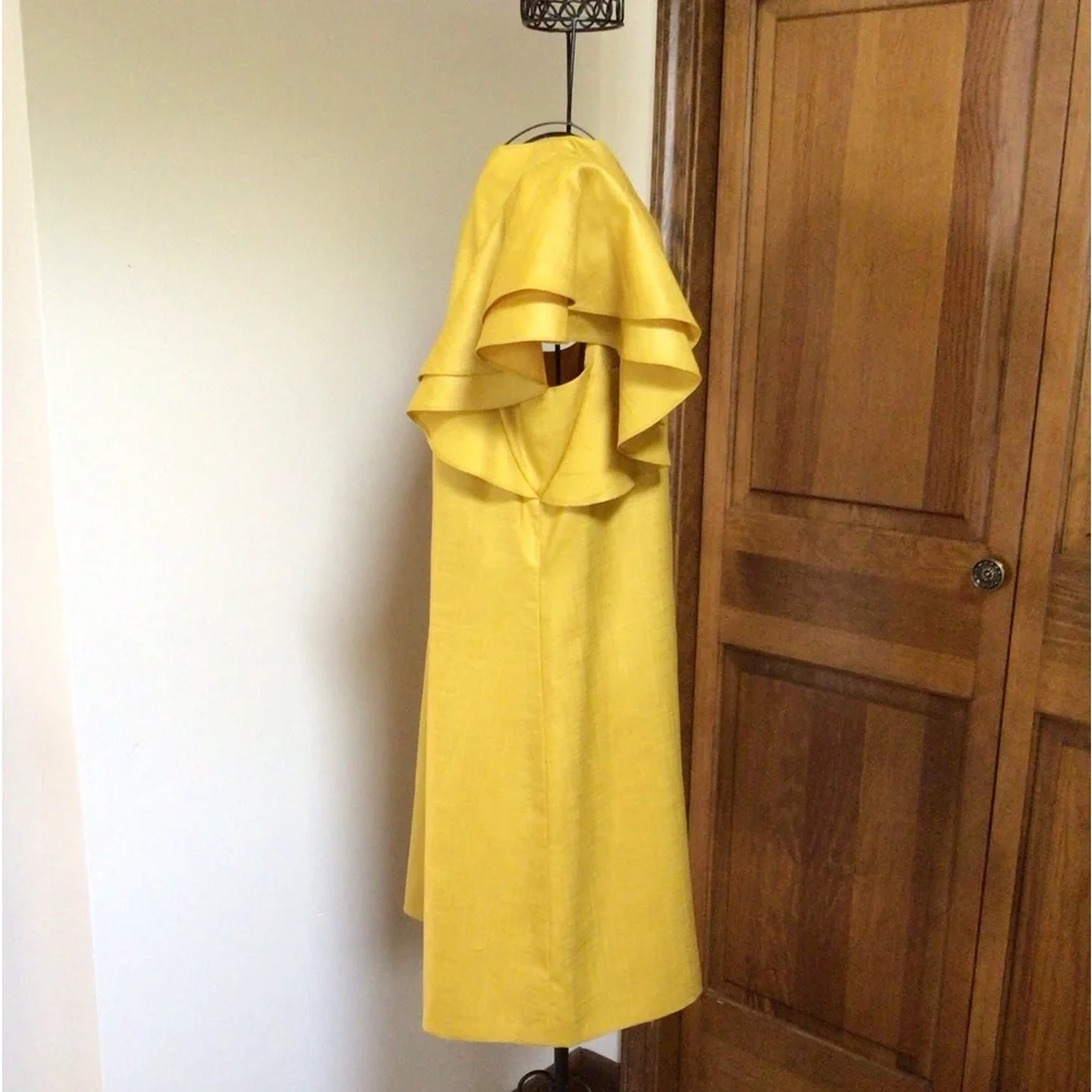 Ali Ro Shift Dress with Flutter Sleeves, Size 4 - Picture 5 of 6